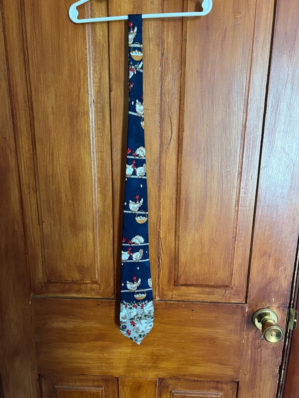 Dimoda Navy Novelty Men's Tie with Rooster Motif
